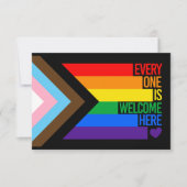 Everyone is Welcome Here (Progressプライド)フラグ 招待状 (正面)