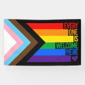 Everyone is Welcome Here (Progressプライド)フラグ 横断幕 (横)