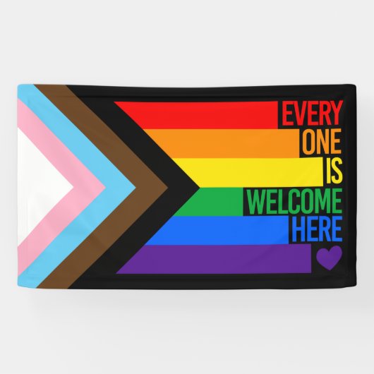 Everyone is Welcome Here (Progressプライド)フラグ 横断幕 (横)