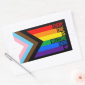 Everyone is Welcome Here (Progressプライド)フラグ 長方形シール (封筒)