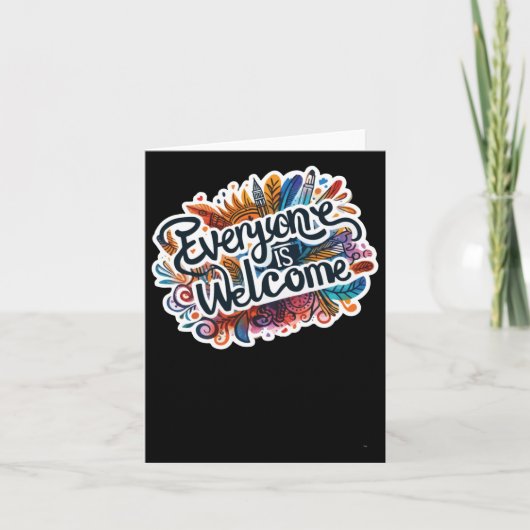 Everyone Is Welcome Sticker カード (正面)