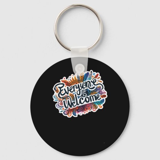Everyone Is Welcome Sticker キーホルダー (正面)