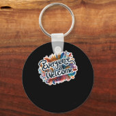 Everyone Is Welcome Sticker キーホルダー (正面)