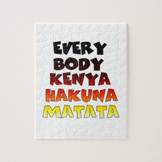 Everyone Kenya Hakuna Matata ジグソーパズル (縦)