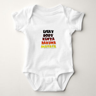 Everyone Kenya Hakuna Matata ベビーボディスーツ