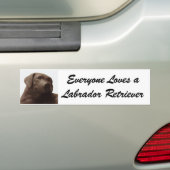 Everyone Loves aラブラドールリトリバー バンパーステッカー (車上)