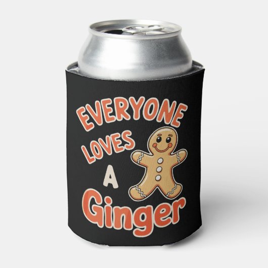 Everyone Loves A Ginger Christmas Xmas Gingerbread 缶クーラー (缶正面)