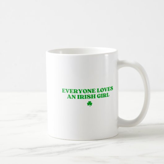 Everyone Loves An Irish Girl Shirt Funny St Patric コーヒーマグカップ (右)