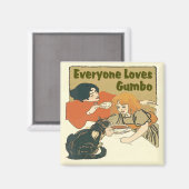 Everyone Loves Gumboやヴィンテージガール、猫のポスター、 マグネット (正面/裏面)