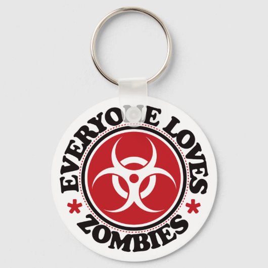 Everyone Loves Zombies – 赤 キーホルダー (正面)