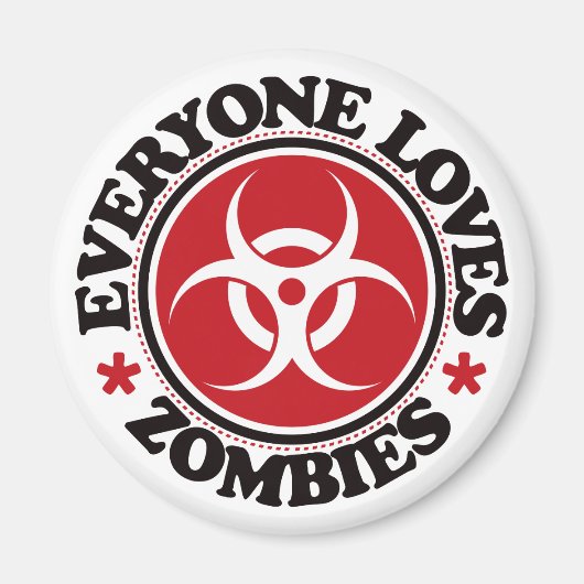 Everyone Loves Zombies – 赤 マグネット (正面)