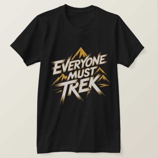 Everyone Must Trek Mountain Logo  Tシャツ (デザイン正面)