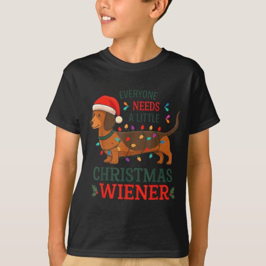 Everyone Need Weiner Dog Christmas Dachshund Pajam Tシャツ (正面)