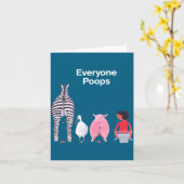 Everyone Ops Funny Zebra G Toilet Humor  カード (黄色い花)