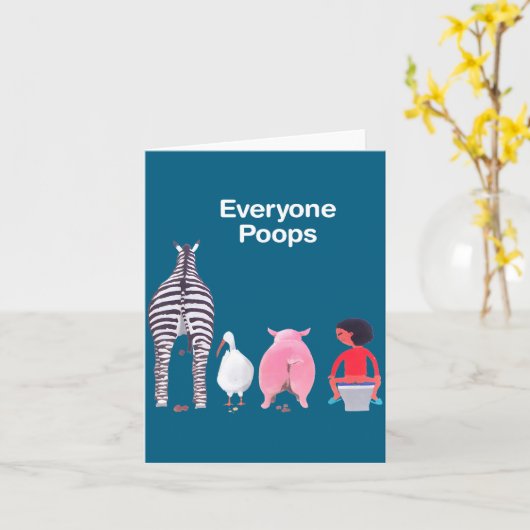 Everyone Ops Funny Zebra G Toilet Humor  カード (黄色い花)