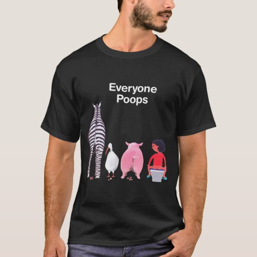 Everyone Ops Funny Zebra G Toilet Humor Tシャツ (正面)