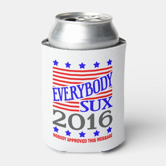 Everyone Sux 2016年大統領の選挙 缶クーラー (缶正面)