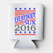 Everyone Sux 2016年大統領の選挙 缶クーラー (正面)