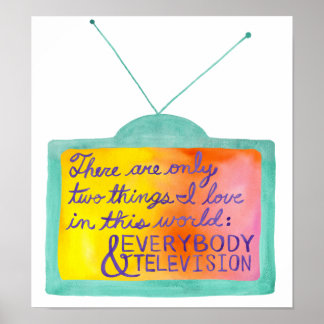 Everyone & Television (ターコイズと紫) ポスター