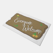Everyone Welcome Door Mat ドアマット (アングル)