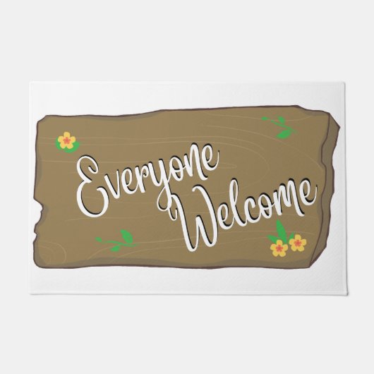 Everyone Welcome Door Mat ドアマット (正面)