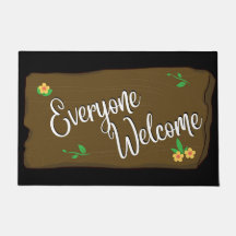 Everyone Welcome doormat （黒）