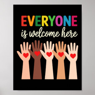 Everyone Welcome Here Idaho Teache T-shirt.png ポスター