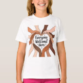 Everyone Welcome Here - Unity & Diversity Tシャツ (正面)