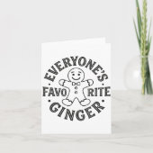 Everyone's Favorite Ginger T Funny Gingerbread Man カード (正面)