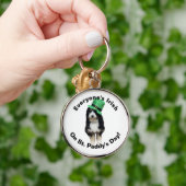 Everyone's Irish on St Paddy's Day cute dog photo キーホルダー (手)