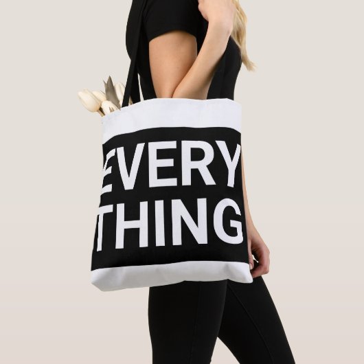 EVERYTHING白黒 トートバッグ (クローズアップ)