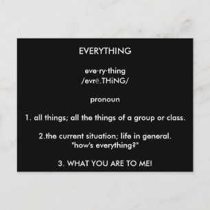 「EVERYTHING」ポストカード ポストカード
