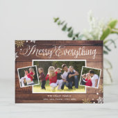 Everything-メリー3フォトダークウッドホリデーカード シーズンカード (スタンド正面)