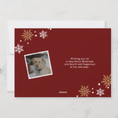 Everything-メリー3フォトダークレッドホリデーカード シーズンカード (裏面)