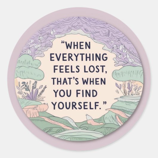 Everything 失った Stickers ラウンドシール (正面)