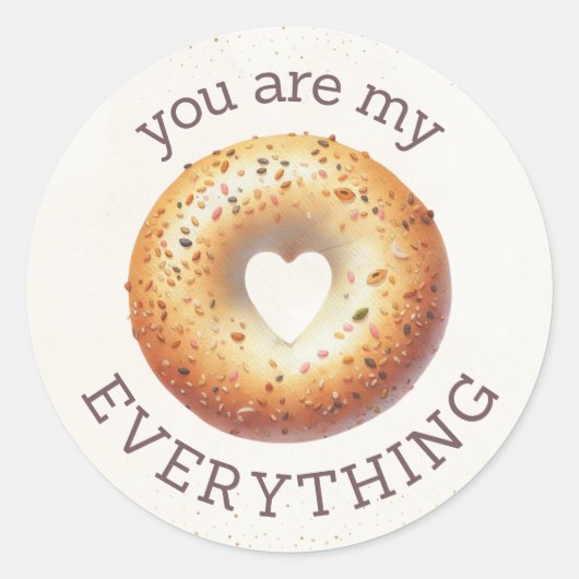 Everything Bagel調味料'You Are My Everything' ラウンドシール (正面)