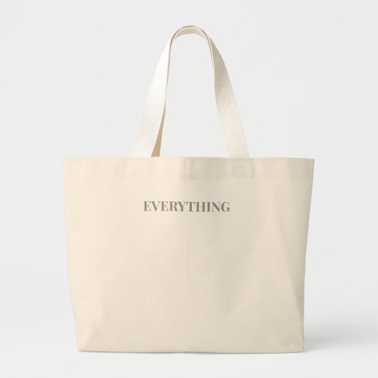 "Everything" Canvasトートバッグ – ミニマリスト再利用可能 ラージトートバッグ (正面)
