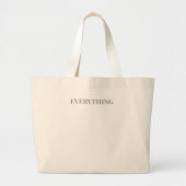 "Everything" Canvasトートバッグ – ミニマリスト再利用可能 ラージトートバッグ (正面)