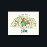 Everything Grows in THE SHIRE™ キャンバスプリント<br><div class="desc">Bring a little piece of Middle-Earth™ to your everyday with this charming Lord of the Rings™ design inspired by the cozy hills of Hobbiton. Featuring a storybook-style hobbit hole with its iconic round green door tucked into a lush hillside, the artwork is paired with the beloved phrase, “Everything grows in...</div>