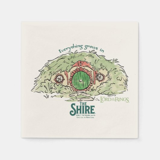 Everything Grows in THE SHIRE™ スタンダードカクテルナプキン (正面)