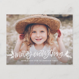 Everything Hallメリー Lettered Christmas写真 インビテーションポストカード