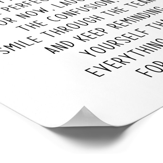 Everything Happens For A Reason Inspirational ポスター (角)