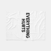 Everything Hurts Workout Strongman Muscle Training フリースブランケット (正面(横))