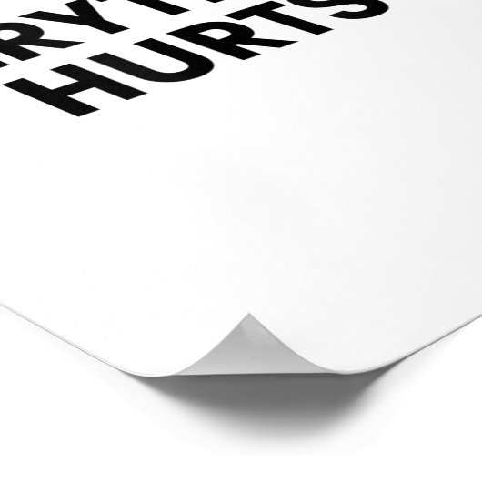 Everything Hurts Workout Strongman Muscle Training ポスター (角)