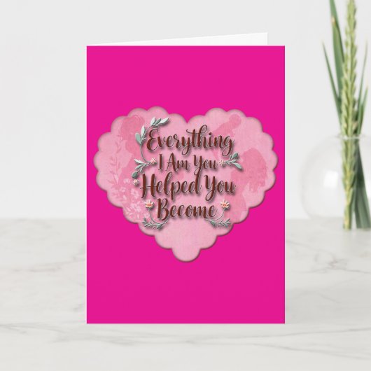 Everything I Am – Soft Floral Typography Art カード (正面)