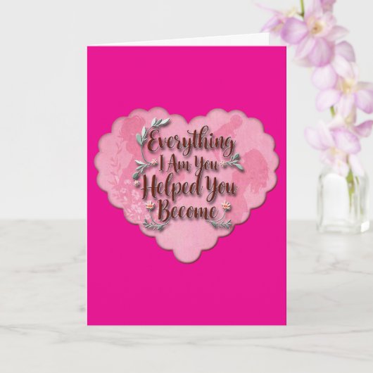 Everything I Am – Soft Floral Typography Art カード (蘭)