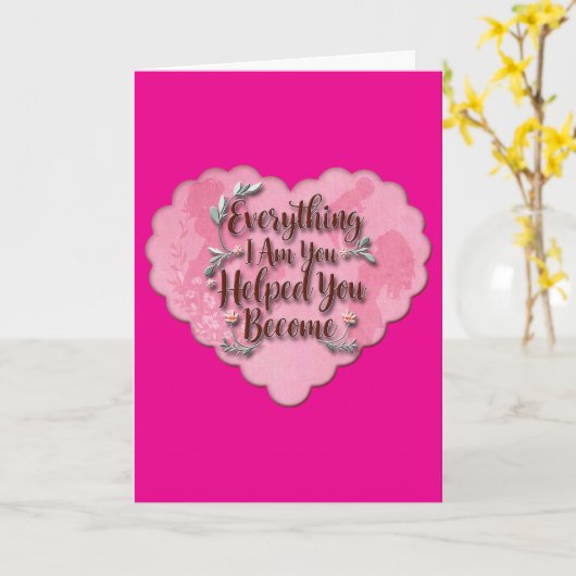Everything I Am – Soft Floral Typography Art カード (黄色い花)