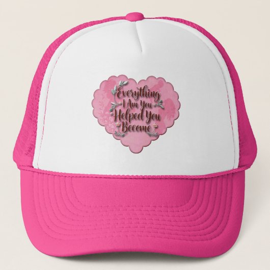 Everything I Am – Soft Floral Typography Art キャップ (正面)