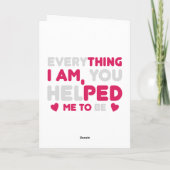 Everything I Am You Helped Me To Be Heartfelt Gift カード (裏面)