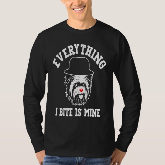 Everything I Bite Is Mine Yorkshire Terrier Dog Br Tシャツ (正面)